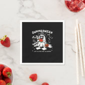 Summerween Spooky Halloween Summer Vibes Pumpkin G Serviette (Beispiel)