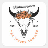 Summerween spooky summer party country aesthetic quadratischer aufkleber (Vorderseite)