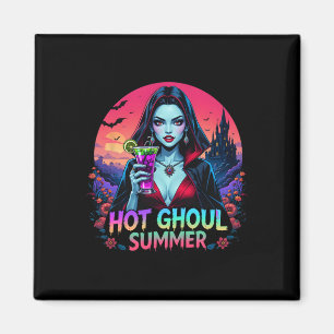 Summerween-Stimmung Eiscreme Lustiger heißer Ghoul Magnet