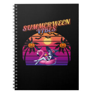 Summerween Stimmung Hexen Flamingo Schwimmkörper, Notizblock