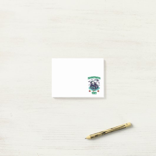 Summerween Stimmung – Reaper Entspannt Post-it Klebezettel (Auf Schreibtisch)