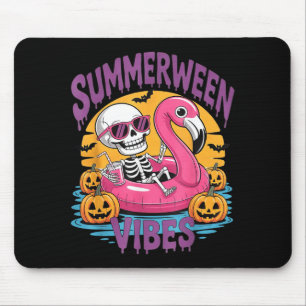 Summerween Stimmung Skelett Flamingo Gruselig Hall Mousepad