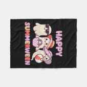 Summerween Summer Halloween Ghost Fleecedecke (Vorderseite (Horizontal))