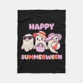 Summerween Summer Halloween Ghost Fleecedecke (Vorderseite)