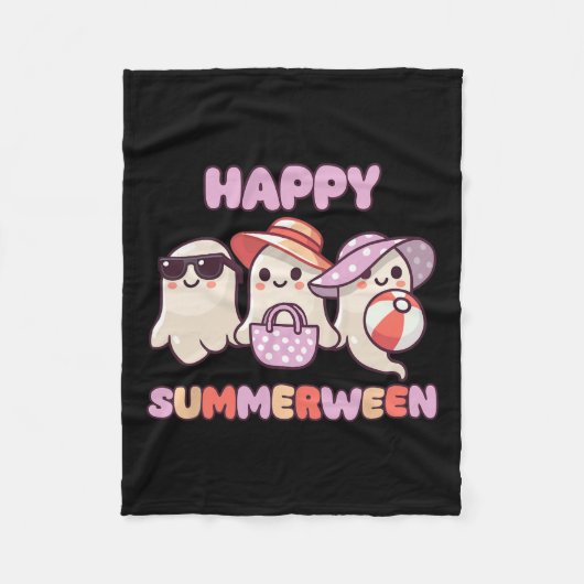 Summerween Summer Halloween Ghost Fleecedecke (Vorderseite)