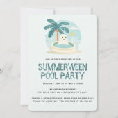 Summerween Summer Pool Garden Halloween-Party Einladung (Vorderseite)