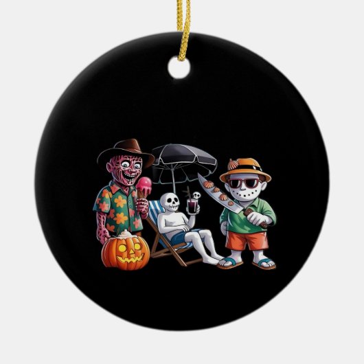 Summerween - Summerween Strand - Summerween Hexe - Keramik Ornament (Vorne)