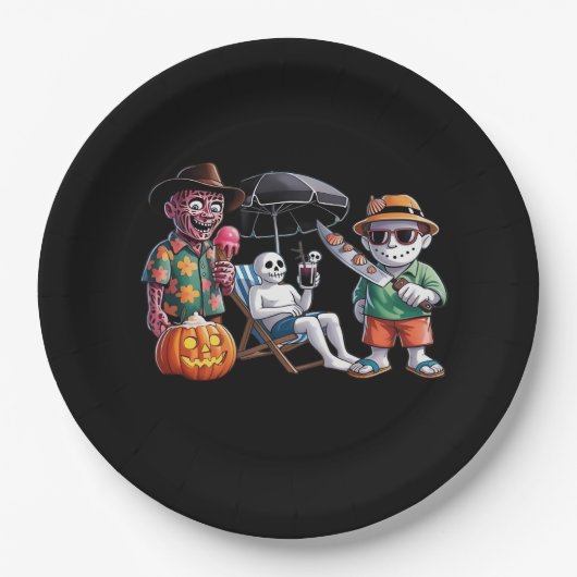 Summerween - Summerween Strand - Summerween Hexe - Pappteller (Vorderseite)