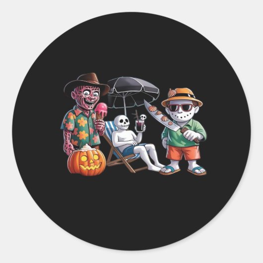 Summerween - Summerween Strand - Summerween Hexe - Runder Aufkleber (Vorderseite)