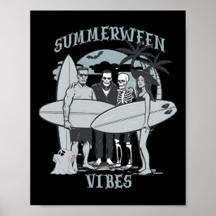Summerween surfmonsters Clic Halloween Vibes G Poster