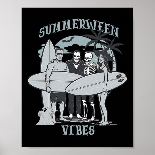 Summerween surfmonsters Clic Halloween Vibes G Poster (Vorne)