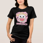 Summerween Süßer Geist Wassermelone Sommer Tri-Blend Shirt (Vorderseite)