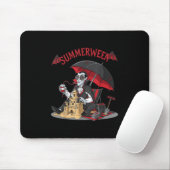 Summerween Vampire Beach Dracula Sandcastle Gotik Mousepad (Mit Mouse)
