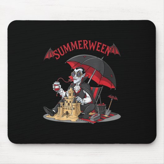 Summerween Vampire Beach Dracula Sandcastle Gotik Mousepad (Vorne)