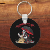 Summerween Vampire Beach Dracula Sandcastle Gotik Schlüsselanhänger (Vorderseite)
