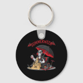 Summerween Vampire Beach Dracula Sandcastle Gotik Schlüsselanhänger (Vorderseite)