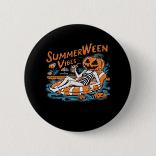Summerween Vibes für Spooky Summer, Halloween-Gesc Button
