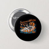 Summerween Vibes für Spooky Summer, Halloween-Gesc Button (Vorne & Hinten)
