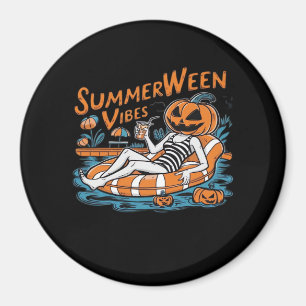 Summerween Vibes für Spooky Summer, Halloween-Gesc Magnet