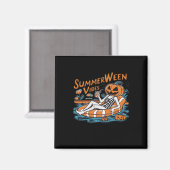 Summerween Vibes für Spooky Summer, Halloween-Gesc Magnet (Vorderseite/Rückseite)