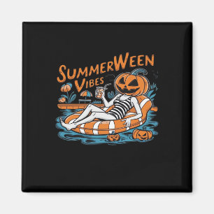 Summerween Vibes für Spooky Summer, Halloween-Gesc Magnet