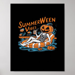 Summerween Vibes für Spooky Summer, Halloween-Gesc Poster