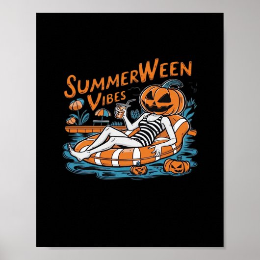 Summerween Vibes für Spooky Summer, Halloween-Gesc Poster (Vorne)