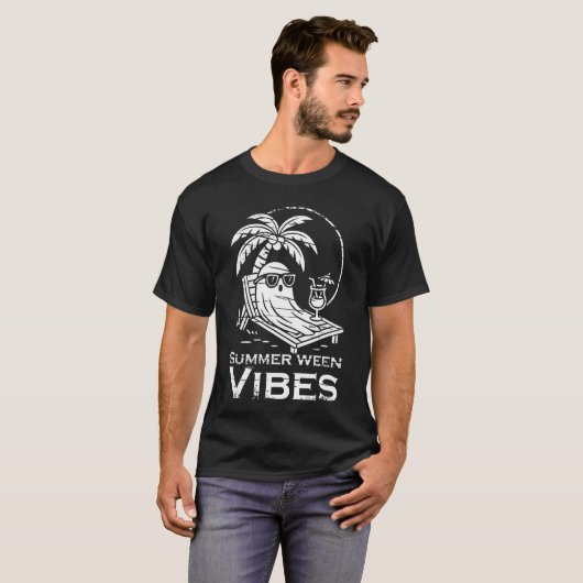 Summerween Vibes Ghost Funny Summer Halloween 1 T-Shirt (Vorne ganz)