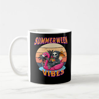 Summerween Vibes Grim Sensenmann Flamingo Float Re Kaffeetasse