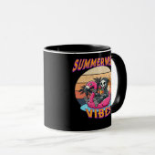 Summerween Vibes Grim Sensenmann Flamingo Float Re Tasse (VorderseiteRechts)