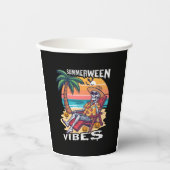 Summerween Vibes Halloween Skeleton Pappbecher (Vorderseite)