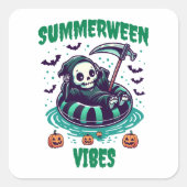 Summerween Vibes – Reaper Relaxed Quadratischer Aufkleber (Vorderseite)