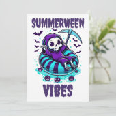 Summerween Vibes - Sensenmann entspannt Einladung (Stehend Vorderseite)