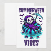 Summerween Vibes - Sensenmann entspannt Einladung (Vorne/Hinten)