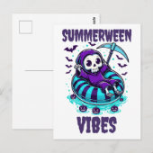 Summerween Vibes - Sensenmann entspannt Postkarte (Vorne/Hinten)