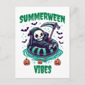 Summerween Vibes - Sensenmann entspannt Postkarte (Vorderseite)