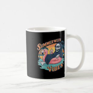 Summerween Vibes Skeleton Flamingo Float Summer Ha Kaffeetasse