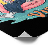 Summerween Vibes Skeleton Flamingo Float Summer Ha Poster (Ecke)