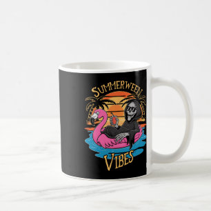 Summerween Vibes Skeleton Flamingo Spooky Hallowee Kaffeetasse