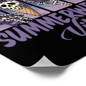 Summerween Vibes Skeleton Ghost Beach Party Hallow Poster (Ecke)