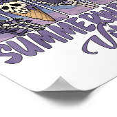 Summerween Vibes Skeleton Ghost Beach Party Hallow Poster (Ecke)