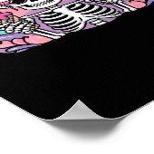Summerween Vibes Skeleton IceCream Sommerferien Poster (Ecke)
