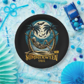 Summerween Vibes Skeleton Pumpkin Skeleton Summer Pappteller (Party)
