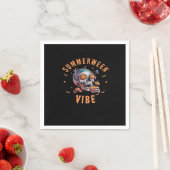 Summerween Vibes Skeleton Pumpkin Sommer Urlaub Serviette (Beispiel)