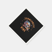 Summerween Vibes Skeleton Pumpkin Sommer Urlaub Serviette (Ecke)