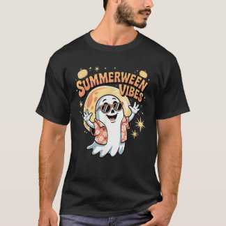 Summerween Vibes Skeleton Pumpkin Sommer Urlaub T-Shirt