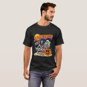 Summerween Vibes Skeleton Pumpkin Spooky Urlaub T-Shirt (Vorne ganz)