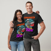 Summerween Vibes Skeleton Spooky Surfing T-Shirt (Unisex)
