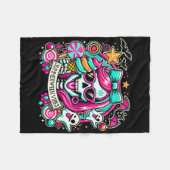 Summerween Vibes Skeleton Spooky Vacation Hallowee Fleecedecke (Vorderseite (Horizontal))