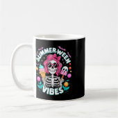 Summerween Vibes Skeleton Spooky Vacation Hallowee Kaffeetasse (Links)